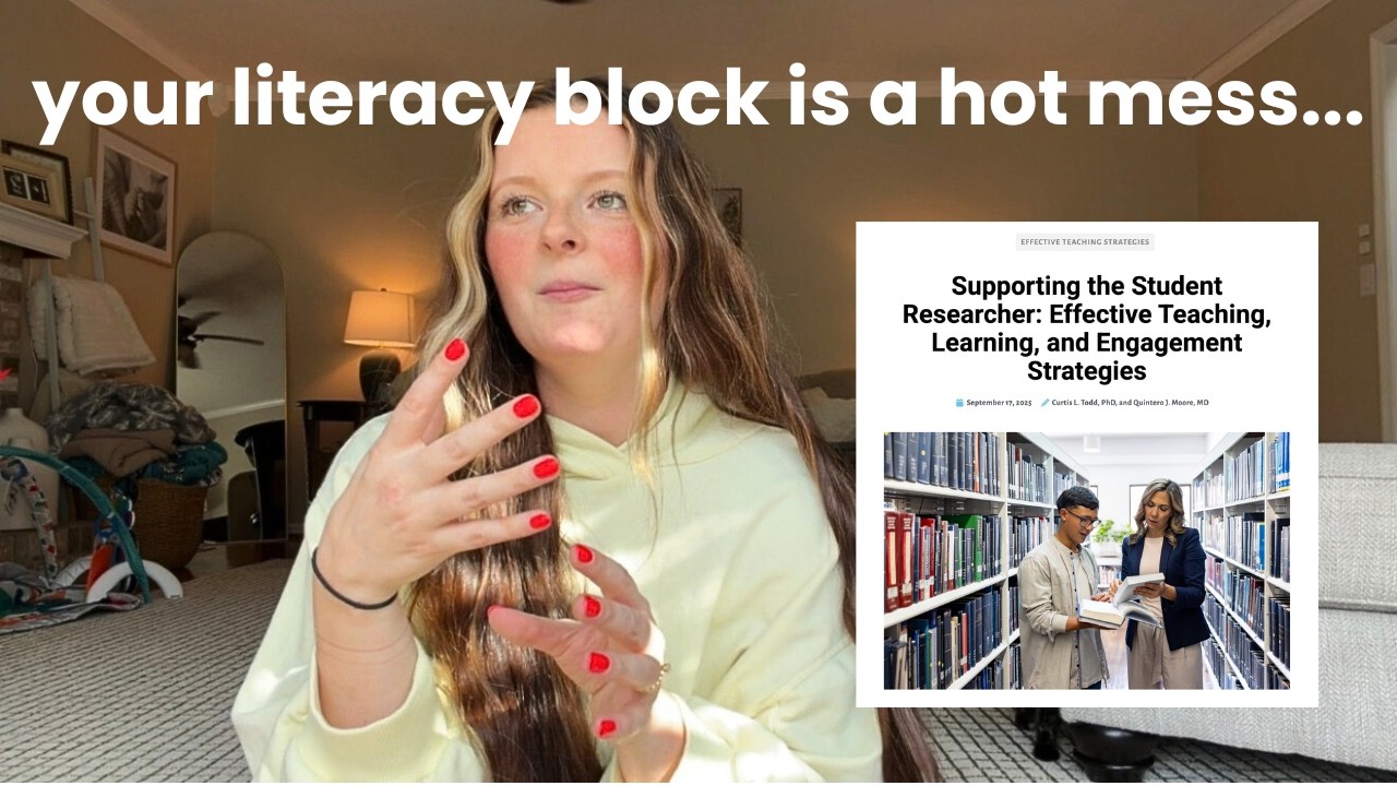 Your literacy block may be a hot mess... let's fix that!