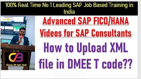 How to Upload XML file in DMEE T code| SAP Real Time Videos for SAP FICO /S4HANA Consultants-Chanusk