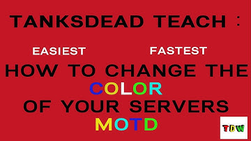 How To Change The Color Of Your Minecraft Server