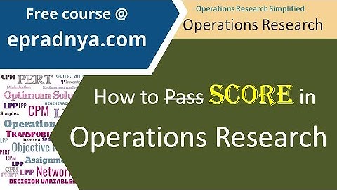 How to Pass / Score in Operations Research | Learn Operation Research |  Tips for OR