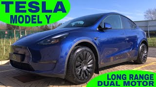 Tesla Model Y Blue with Black Interior