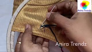 Stitched Blouse Hand Embroidery Tutorial - Woven Rose Stitch / Wheel Stitch