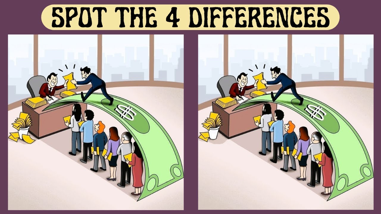 Spot the Differences | Only Clever mind can find Difference | Find 4 ...