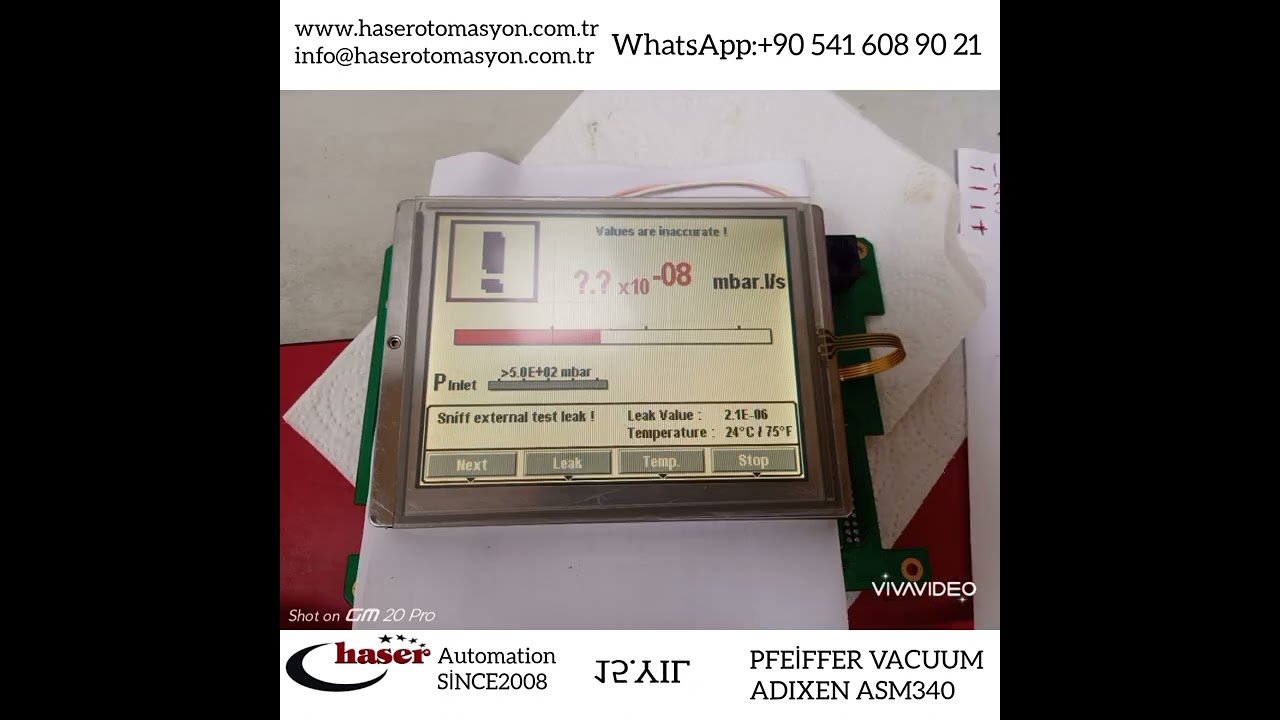 Pfeiffer Vacuum Adixen ASM340 çok amaçlı kaçak dedektörü elektronik sistemleri bakım onarımları