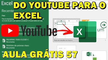 Como Inserir Vídeos diretos do Youtube no Excel #AulaGratuita57