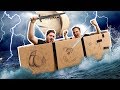 GIANT PIRATE BOAT BOX FORT!! (INSANE) 😱"Box Fort Challenge"