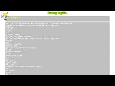 How to : Debug logfile.