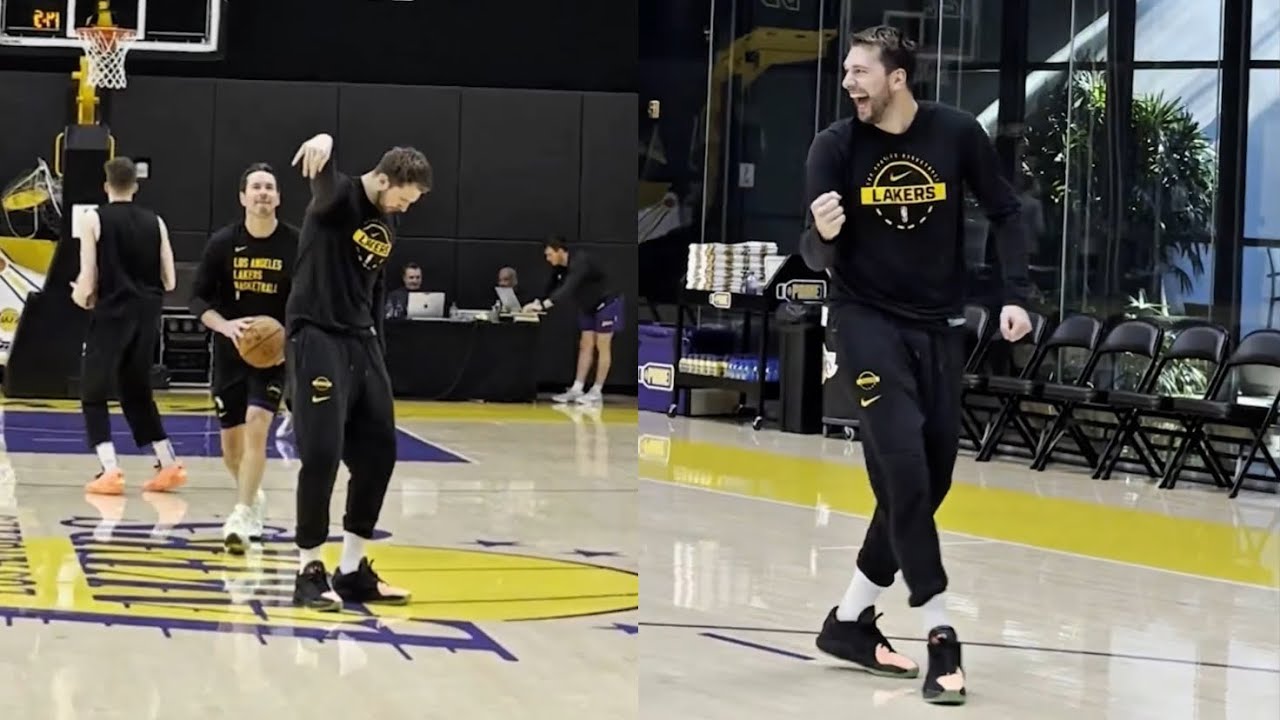Luka Doncic vs. JJ Redick half-court competition was hilarious 😂 - YouTube