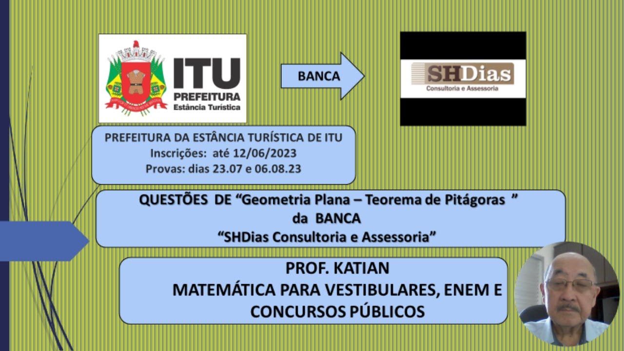AULA 27 - BANCA SHDias - ùltimo dia para inscrições – Determine o valor de x no triângulo retângulo