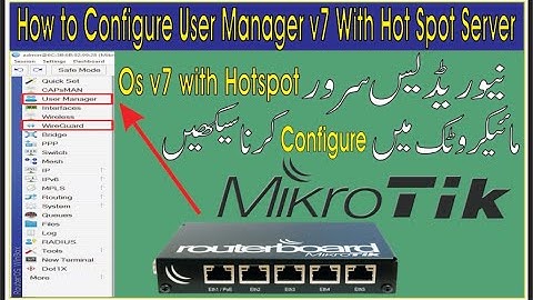 How to Configure User Manager v7 With Hot Spot Server | hotspot configure in user manager