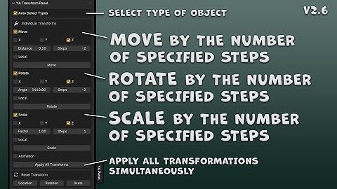 costom transform addon for blender 3d