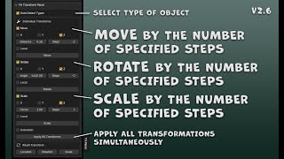 costom transform addon for blender 3d