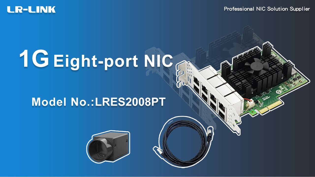 Carte réseau Ethernet Nic 10 go, puce Intel, Quad port, pci