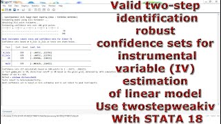 Famous Two weak instrument robust confidence linear instrumental variable models twostepweakiv STATA 18 Wealth