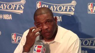 Clippers' coach Doc Rivers cries before game 5 vs. Blazers