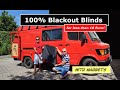 100% Blackout Blinds/Curtains for Stealth Camping with Magnets DIY for less than 10€! Van Conversion