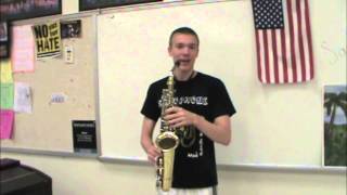 Saxophone Horns Up, Down, and Carry Positions - Wildcat Marching Academy