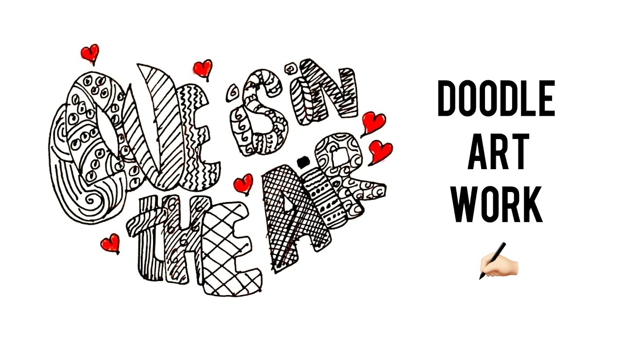 Doodle Art For Beginners | Patterns for Doodling | Filling gaps in Love ...