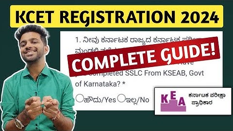 KCET 2024 - STEP BY STEP EXPLANATION OF KCET REGISTRATION 2024 | KCET APPLICATION FORM 2024