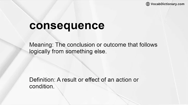 consequence Meaning