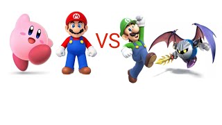 mugen Mario/Kirby vs luigi/meta knight