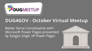 DUG4GOV October Virtual Meetup 2022 - Powered by DUG Meetups