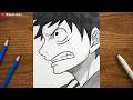 Easy Anime Drawing || How to Draw Monkey D.Luffy || One Pieace Drawing Tutorial for beginners