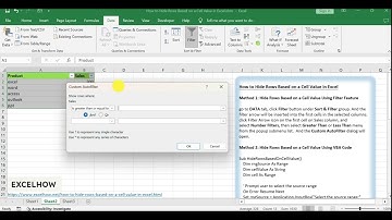 How to Hide Rows Based on a Cell Value in Excel