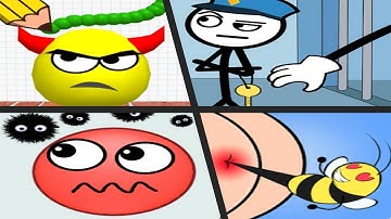 DRAW TO SMASH vs THIEF PUZZLE vs HIDE BALL vs HELP ME PLEASE - Satisfying Quadruple Gameplay