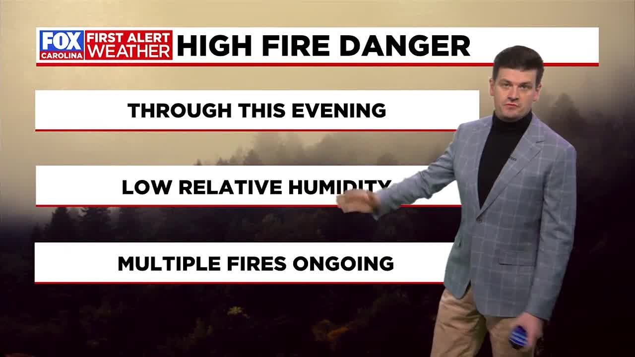 High fire danger still active despite lighter winds - YouTube