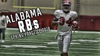 Watch Damien Harris and running backs during Alabama's spring practice