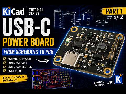 USB-C Power Board in KiCad | PCB Design Tutorial Part 1