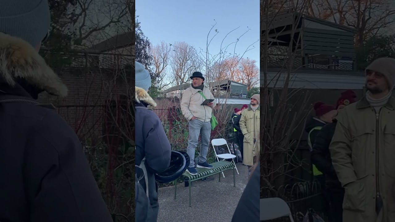 Paul Atherton FRSA Performing his poem Ode To The Serpies - Burns Day 2024 - Serpentine Lido, London