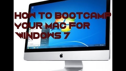 How to Bootcamp IMac for Windows 7