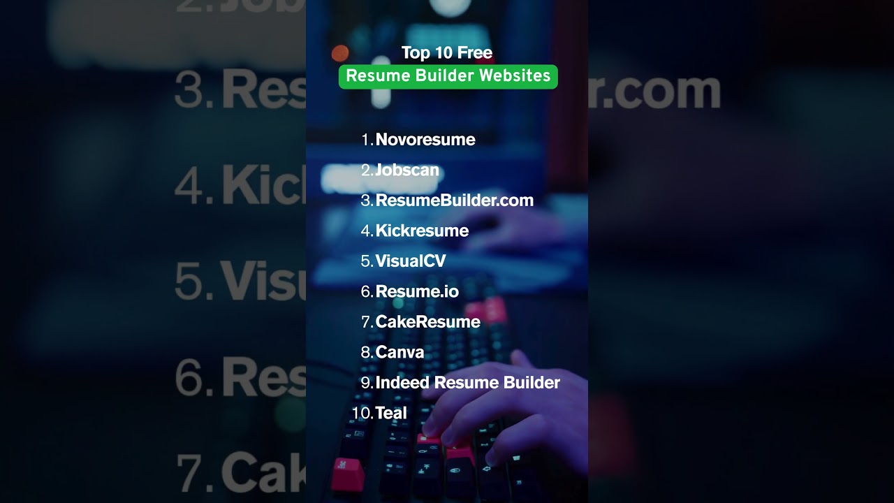 Top 10 Free Resume Builder Websites | Free ATS-Friendly Resume Builders for Freshers