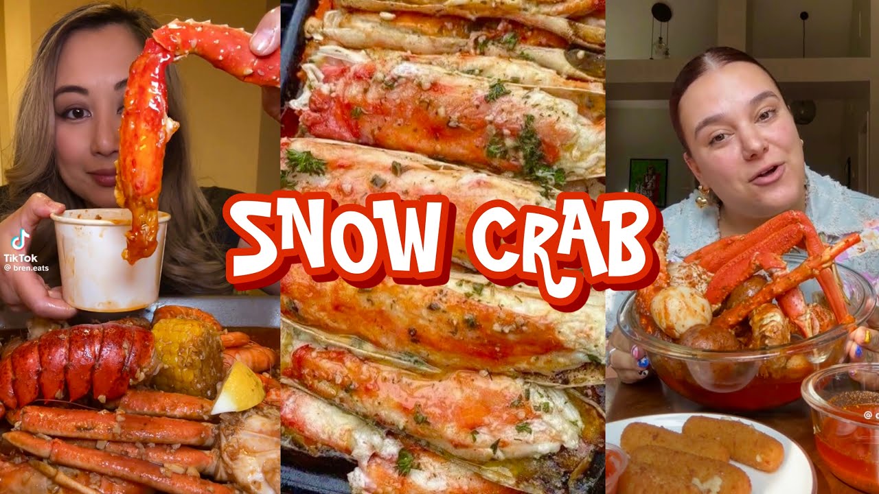 СНЕЖНЫЙ КРАБ 🦀 TikTok Варка морепродуктов Мукбанг, вирусная подборка