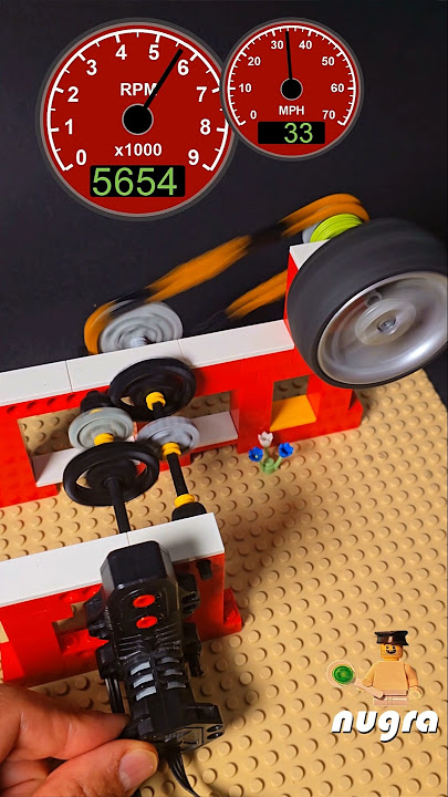 Lego Gear 1-3 Speed, RPM, Great Sound #lego #motor #speed #gear #rpm