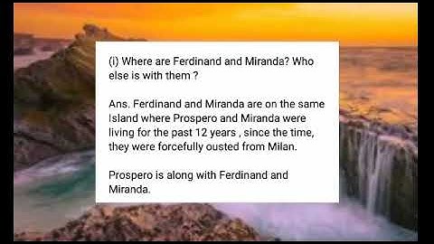 The Tempest : Act 1 Scene 2 , workbook Answers - part 11 (Extract 16)