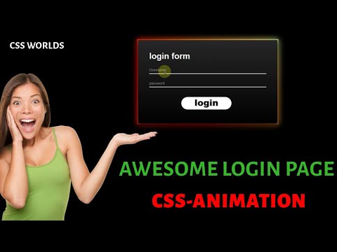 Awesome login page /css animation /web designing /dark code /css tricks