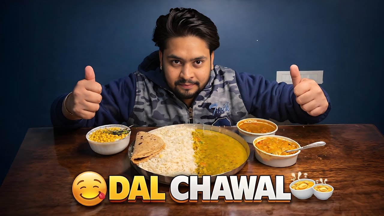 ASMR Eating Tasty Dal Chawal Mukbang