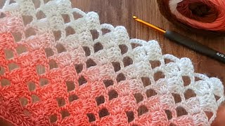 Unique, very simple crochet pattern baby blanket for beginners