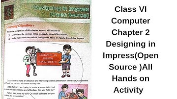 DAV CLASS 6 COMPUTER CHAPTER 2 | DESIGNING IN IMPRESS | HANDS ON AND | ACTIVITY | SOLUTION