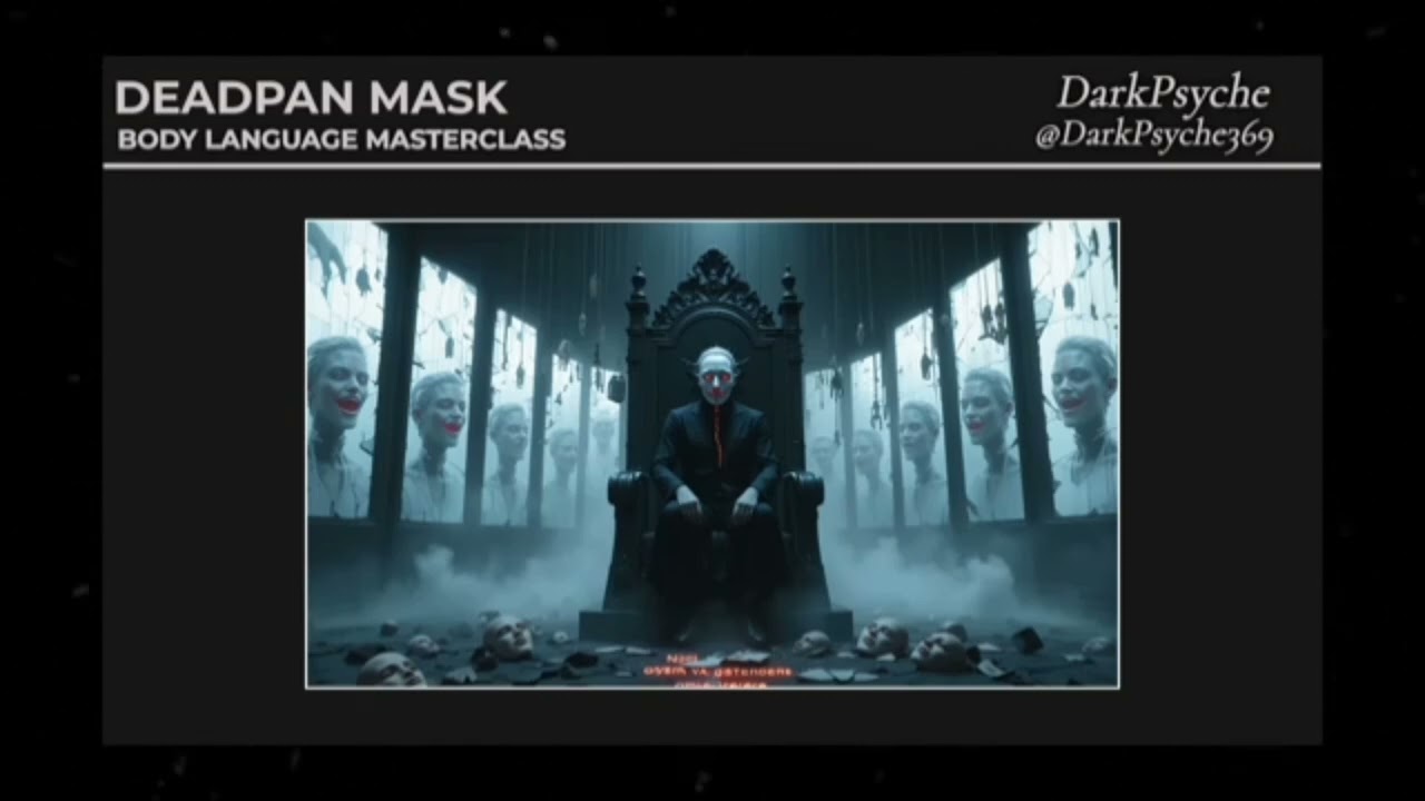 Dark Psychology Video Part 7 Deadpan Mask Body Language Masterclass⚡🥷