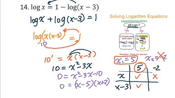 3.7 Solving Logarithm Equations