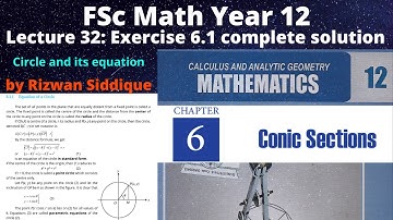FSc Math Part 2 Lecture 32 Exercise 6.1 complete solution| iLabRary | Circle and its equation