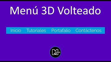 Como crear menú en 3D volteado con HTML5 - CSS3 (Muy fácil)