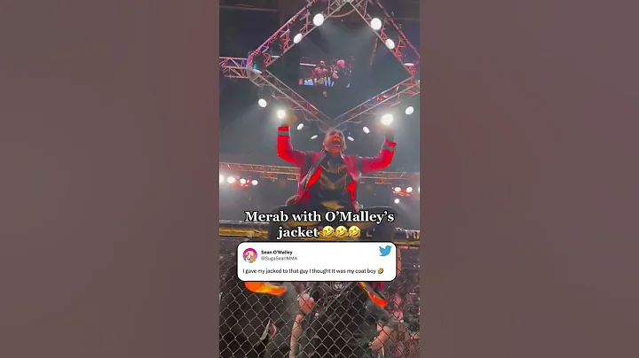 Merab hopped on the cage #UFC288 😂 (via Nina Marie Daniele/TT)