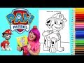 Coloring Marshall PAW Patrol Coloring Book Page Crayola Colored Pencil | KiMMi THE CLOWN