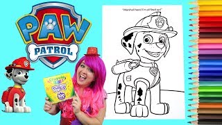 Coloring Marshall PAW Patrol Coloring Book Page Crayola Colored Pencil | KiMMi THE CLOWN