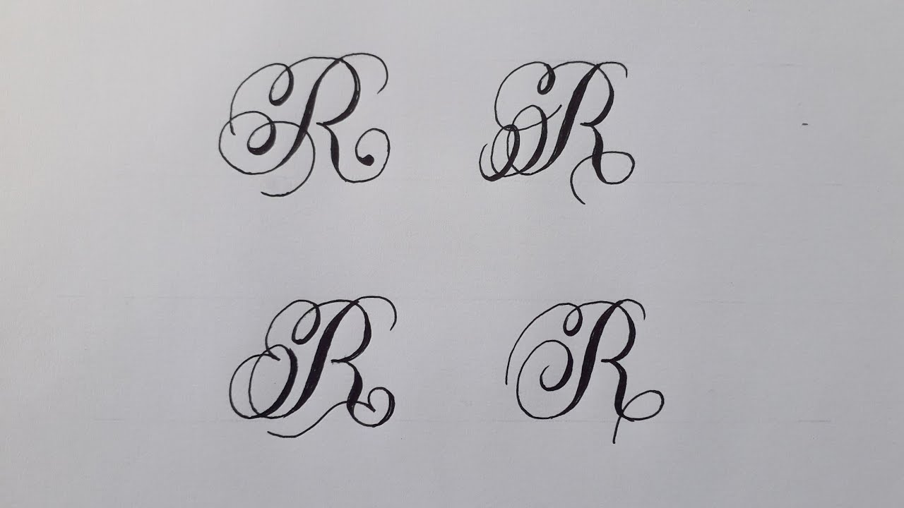 Calligraphy Letter R With Normal Pen / How To Write Capital Cursive For ...